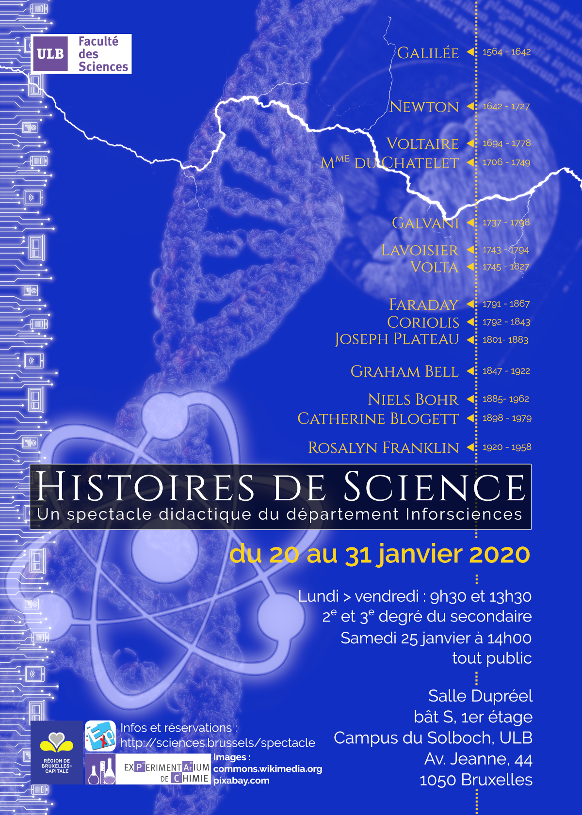 Affiche 7 Bleu Atome