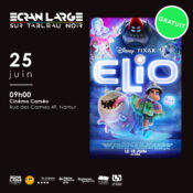 Écran large sur tableau noir • Elio